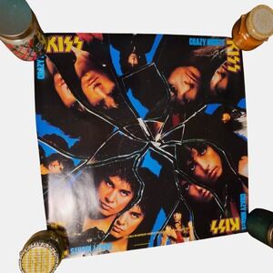 KISS Crazy Nights Album Promo Poster 25x25 Vintage 1987 Polygram Records Rock